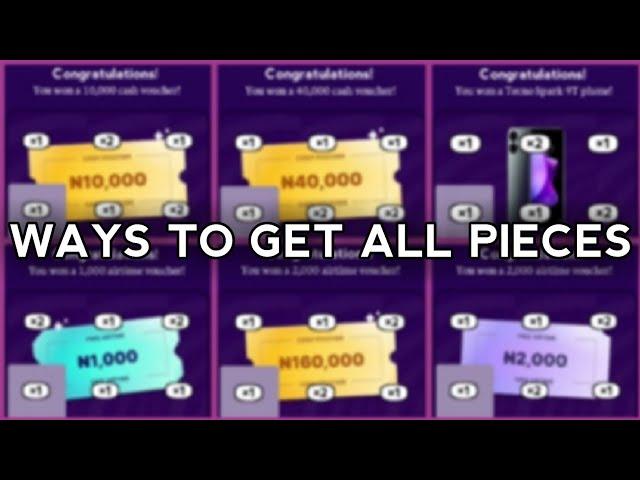 How to get all the pieces in opera shake and win event 