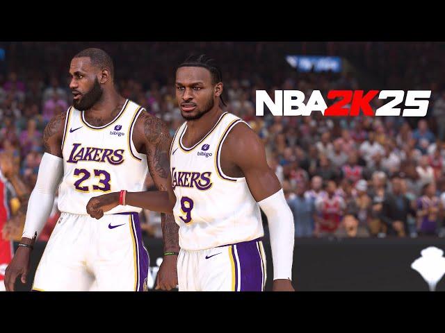 Bronny and LeBron James! Father Son Duo! | NBA 2K25 ULTRA REALISTIC CONCEPT GAMEPLAY | K4RL