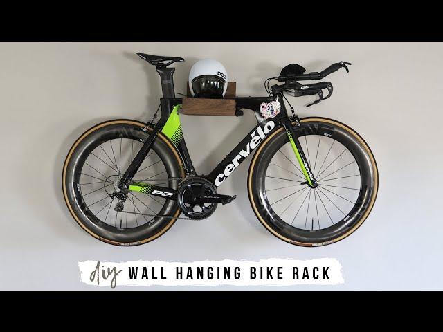 DIY Wall Hanging Bike Rack With Storage
