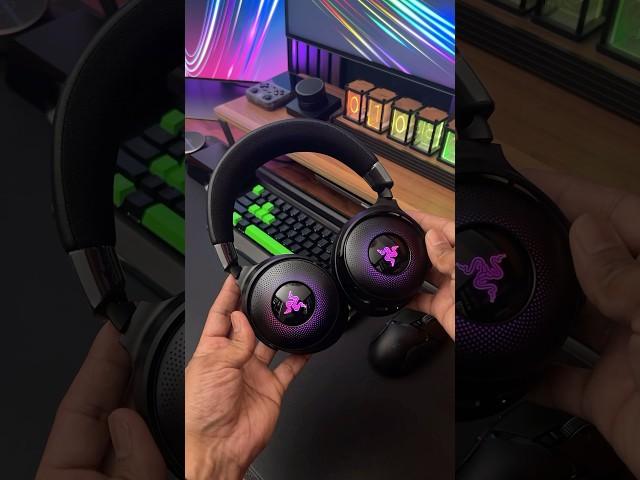 Razer Kraken v4 Pro Gaming Headset with OLED Screen Hub #gaming #razer
