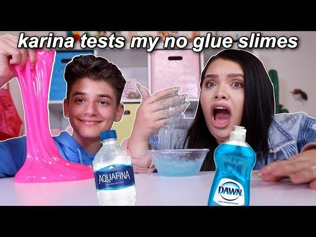 Karina Garcia tests my NO GLUE/NO BORAX slime recipes