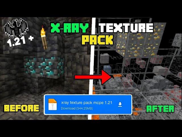 X-RAY Texture Pack For MCPE/Bedrock 1.21 ️| X-Ray Mod For Minecraft Pe 1.21