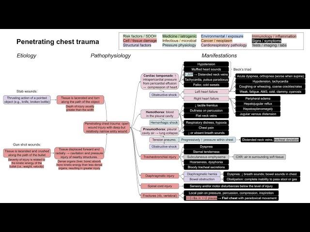 Penetrating chest trauma (mechanism of disease)