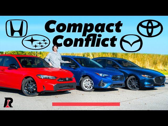 2025 Honda Civic vs Mazda3 vs Subaru Impreza vs Toyota Corolla Comparison / Settling the Score