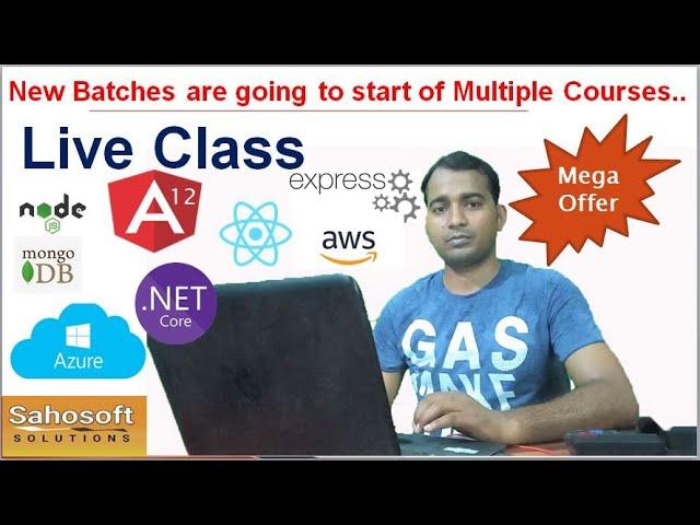 New Batches are going to start of Multiple Courses : Sahosoft Solutions