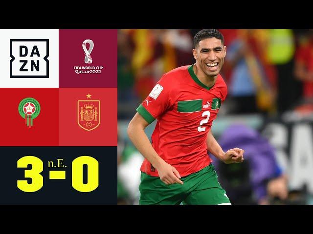 Hakimi mit Panenka! Marokko siegt im Elfmeterschießen: Marokko - Spanien 3:0 n.E. | WM 2022 | DAZN