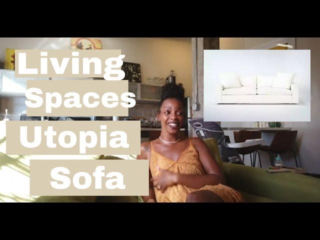 Living Spaces Utopia Sofa Review | RH Cloud Couch Dupe