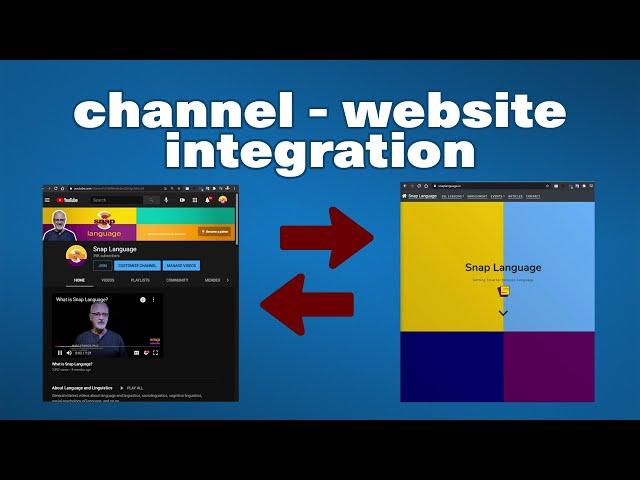 Integration between the Snap Language channel and website