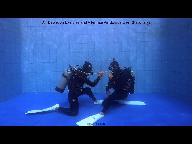 PADI 20SKILLS DIVEMASTER and IDCV  Air depletion exercise and alternate air s