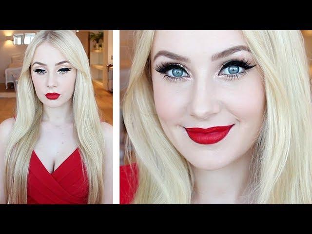 Makeup Tutorial for Fair Skin: Glamorous Pin-Up Look + Hair Tutorial