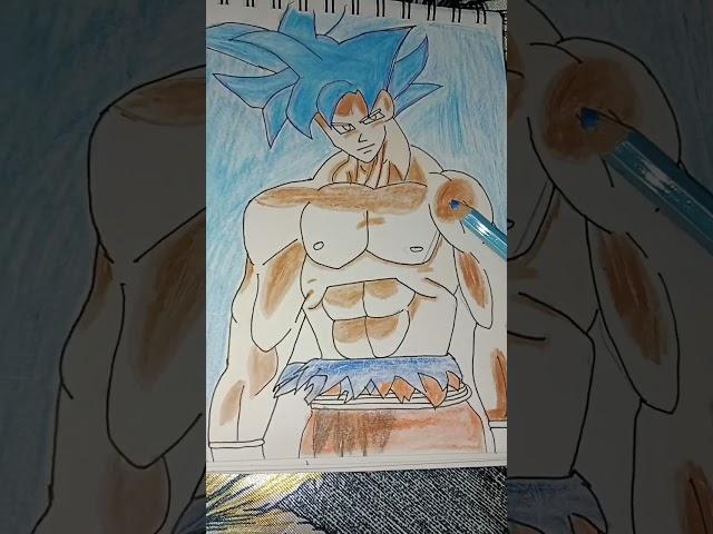 Goku blue sain drawing||sketch with pratham||ultra instinct Goku||