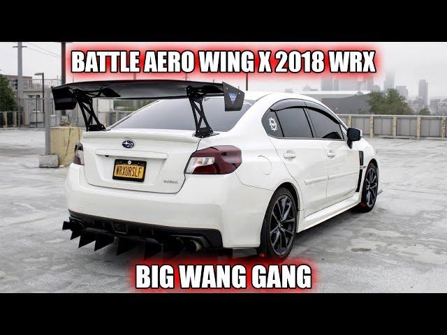 BECAUSE RACECAR - WRX gets a BIG WING || Battle Aero Wing Install 2018 WRX