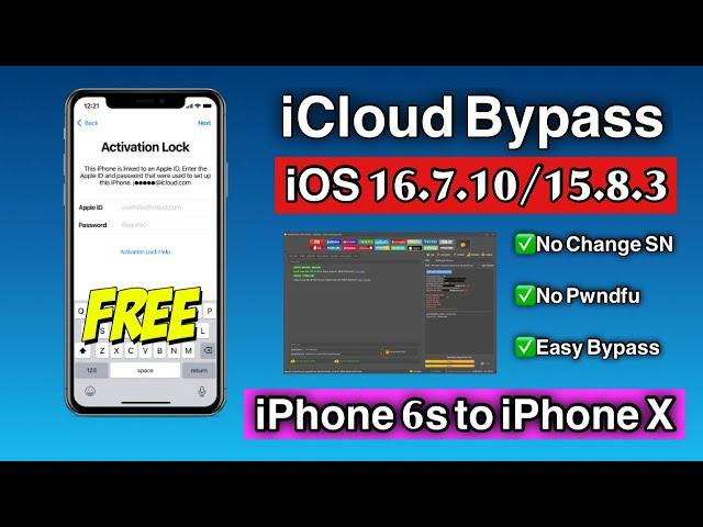 Untethered iCloud Bypass iOS 16.7.10 - iOS 15.8.3 Without SN Change by Unlock Tool