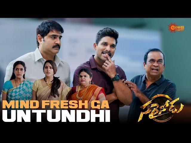 Bhrammanandhan gets caught cheating  | Sarrainodu | Allu Arjun | Rakul Preet | Telugu Comedy scene