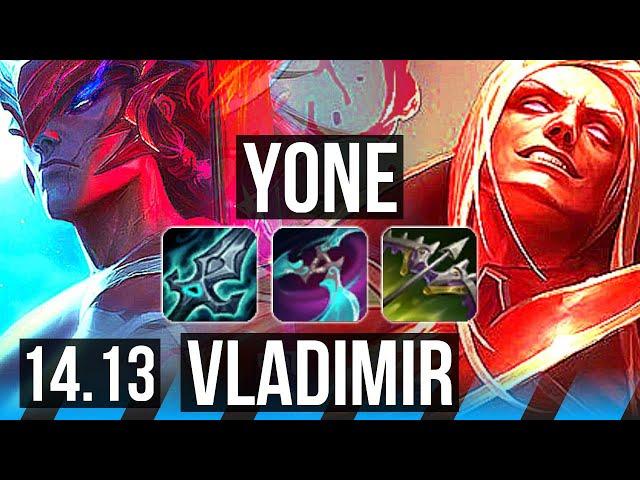 YONE vs VLADIMIR (MID) | 56k DMG, 69% winrate, 6 solo kills, Godlike, 16/4/6 | EUW Diamond | 14.13