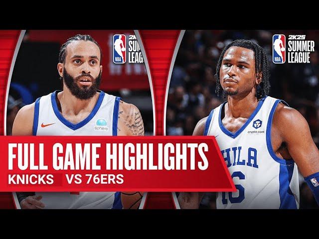 Philadelphia 76ers vs New York Knicks Full Game Highlights | Jul 14,2024 NBA  Summer League