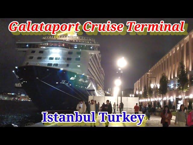 Cruise Ship Dock at Galataport Cruise Terminal , Istanbul Turkey