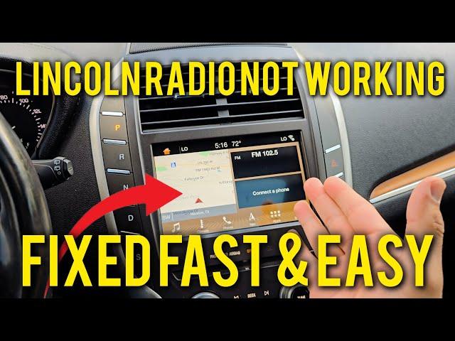 LINCOLN TOUCHSCREEN RADIO FROZEN DEAD APPLE CAR PLAY ANDROID AUTO NOT WORKING FIXED FAST & EASY DIY