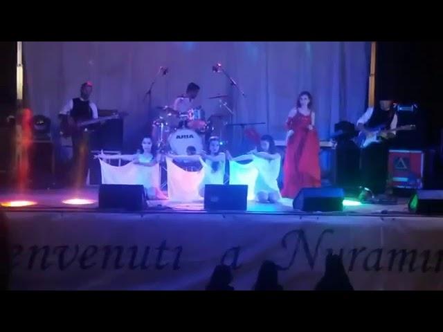 Marta e il suo gruppo cantano ''Deus ti salvet Maria'''...Nuraminis 30/06/2018 