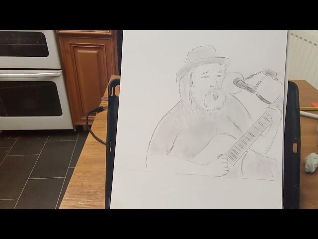 Drawing of Charlie Gabaldon