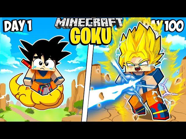 I Survived 100 Days as GOKU in Minecraft