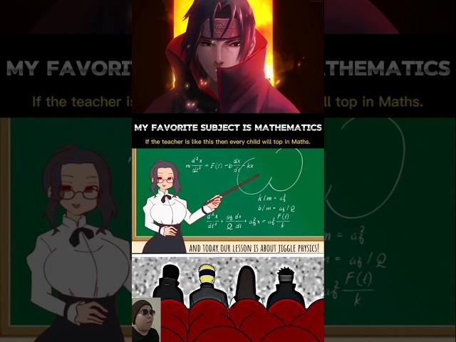 My favorite subject is mathematics #naruto #anime #funny #reaction #sus #shorts