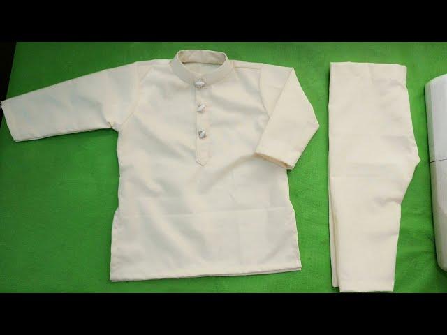 1 year baby boy dress cutting and stitching| ban collar kurta shalwar for 1 year baby boy|very easy