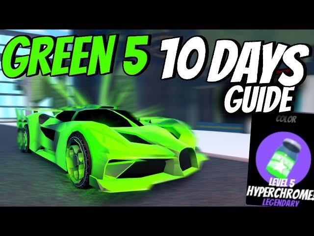 The PRO METHOD to GET GREEN 5 HYPERCHROME LEVEL 5 in JUST 10 DAYS in Roblox Jailbreak Season 26!