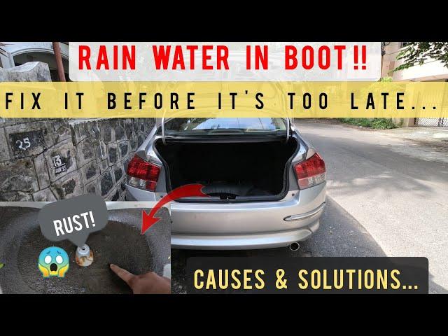 How to fix rain water leaking into the boot/trunk | 2009 Honda City long term problems | JRS Cars