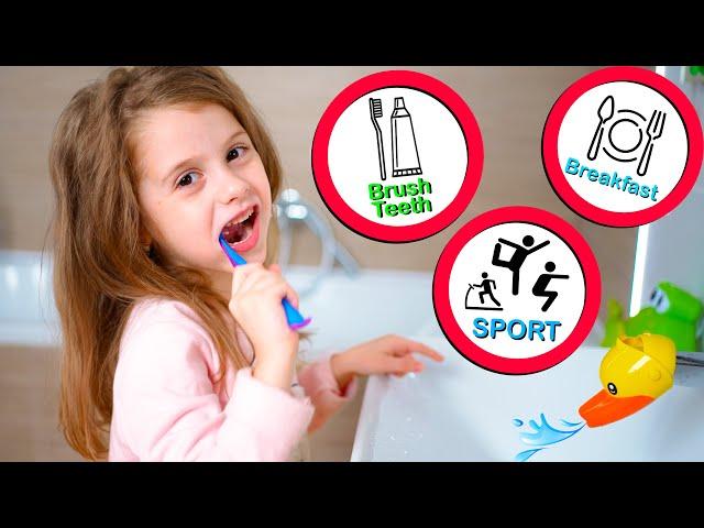 Eva Shows Good Everyday Habits - Brush Your Teeth + more | Eva Bravo Play