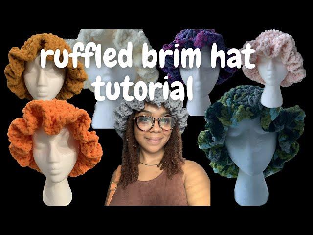 Chunky Ruffled Brim Hat Tutorial