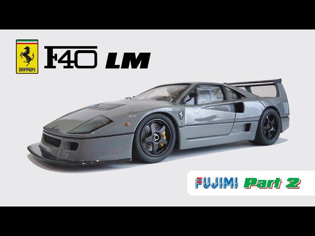 1/24 Building a Fujimi Ferrari F40 LM Nardo Gray Scale Model - Part 2