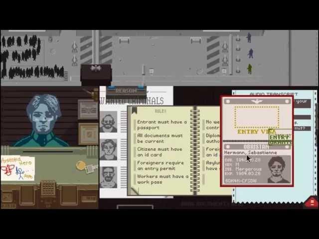 Papers, Please - Ending 20 of 20 (100 % Accuracy Run, 615 stamps)
