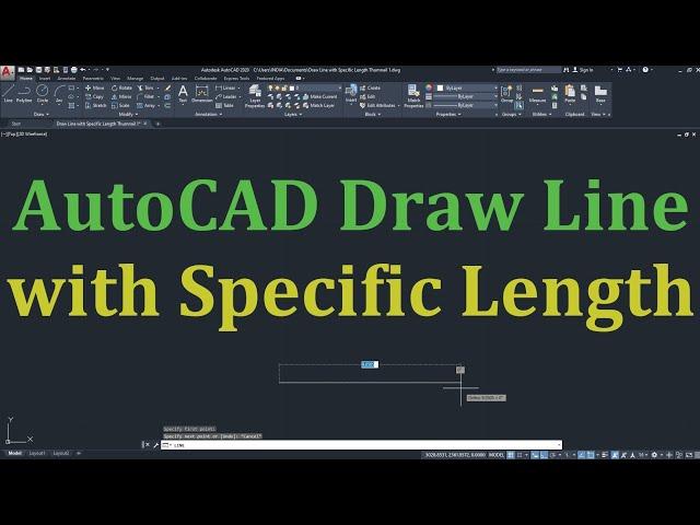 AutoCAD Draw Line with Specific Length