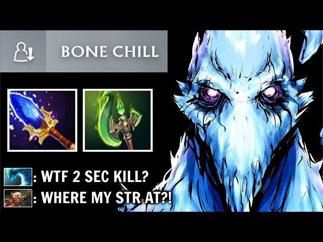 NEW BONE CHILL AA Mid Scepter + Parasma DELETE Str Heroes in 3 Hits Crazy Buffed Hero Dota 2