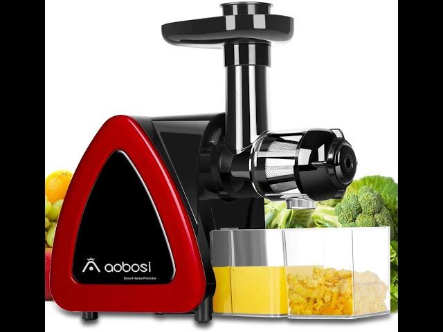 Slow Masticating Juicer Extractor Cold Press Juicer Machine Aobosi Amazon Unboxing Videos