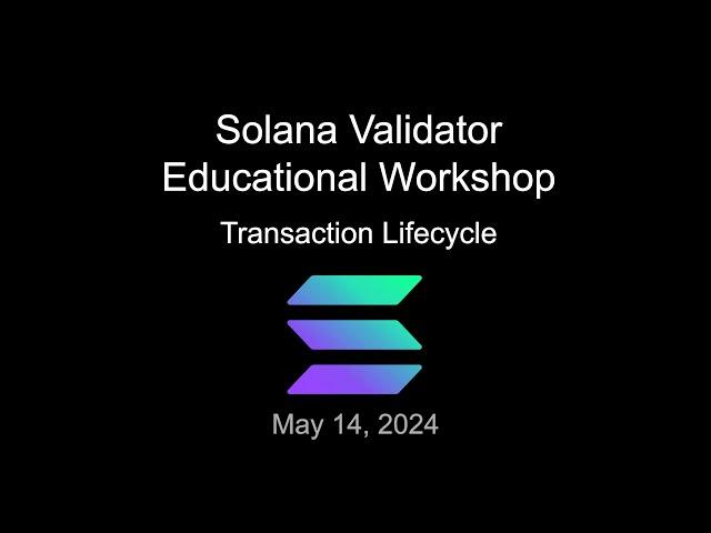 Solana Validator Educational - Transaction Lifecycle