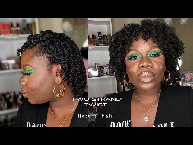 How To: Twist Natural Hair (two strand MINI twist protective style )