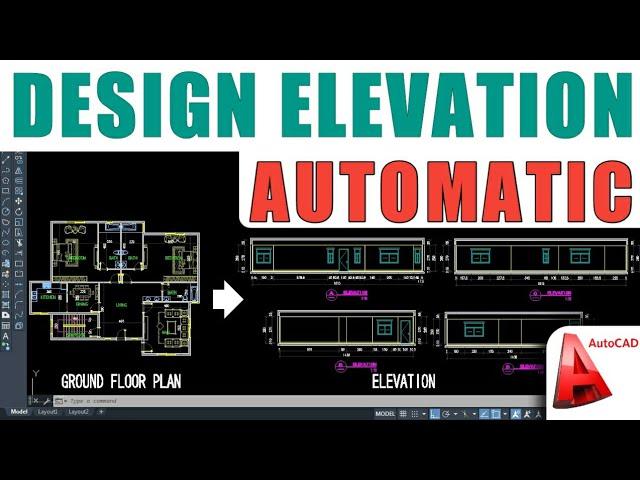 Make Automatic Elevation AutoCAD Best Tutorial YQArch Plugin