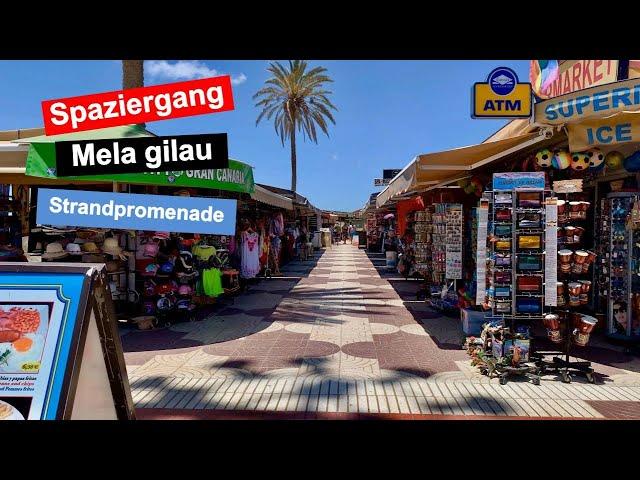 Spaziergang Strandpromenade an den Dünen am Playa del Ingles