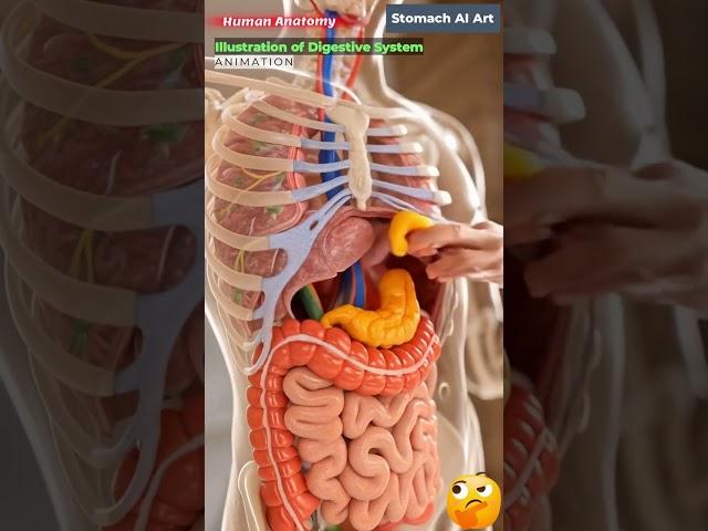 Animation of Digestive System | Stomach AI Art | 23