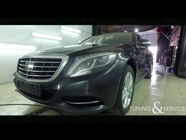 Mercedes S500 - полировка авто от царапин, нанокерамика, защитная пленка на фары - Киев