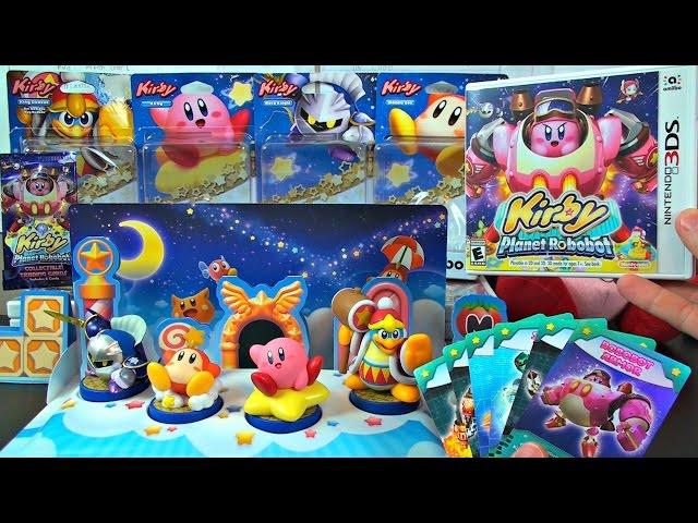 Kirby Planet Robobot UNBOXING +ALL 4 Amiibo +Diorama +Trading Cards!!!