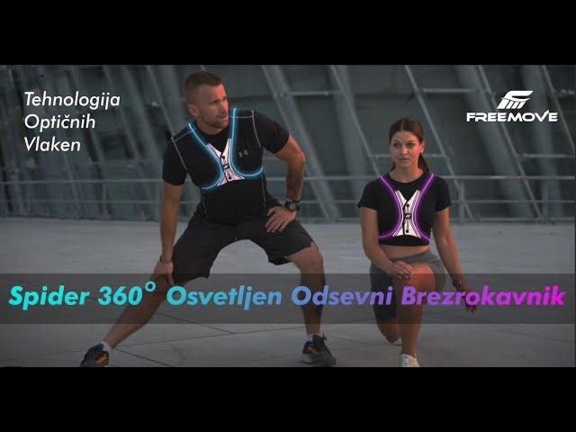 FREEMOVE Spider 360° osvetljen odsevni brezrokavnik - promo