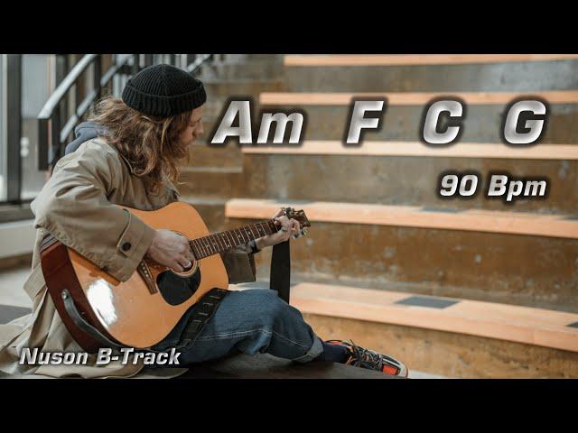 A Minor (90 Bpm) Acoustic Guitar Backing Track with Cajon