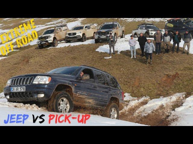 Jeep Cherokee 4.7 vs MercedesMitsubishi Vw Amarok Nissan NavaraOFF ROAD  TURKIYE