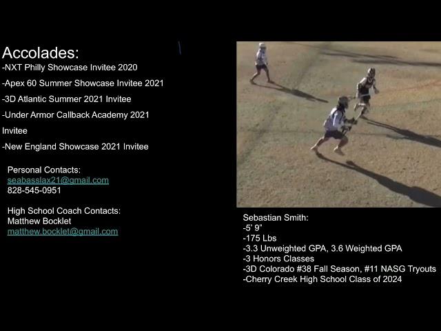 Sebastian Smith Class of 2024   Winter 2020-2021 Lacrosse Highlights