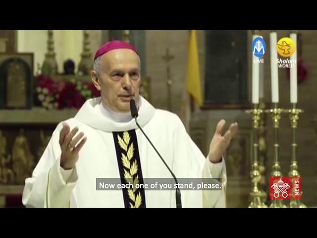 An emotional Cardinal Tagle receives blessing of Filipino faithful