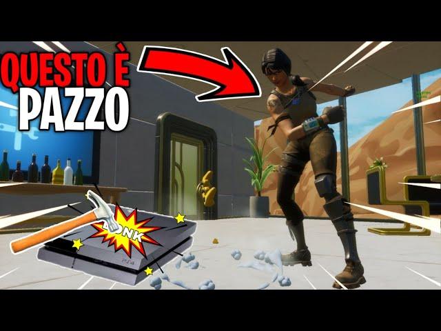 bambino pazzo distrugge la sua Playstation4 perchè perde su fortnite