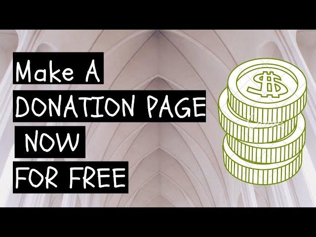 How To Make Donation Page For Free